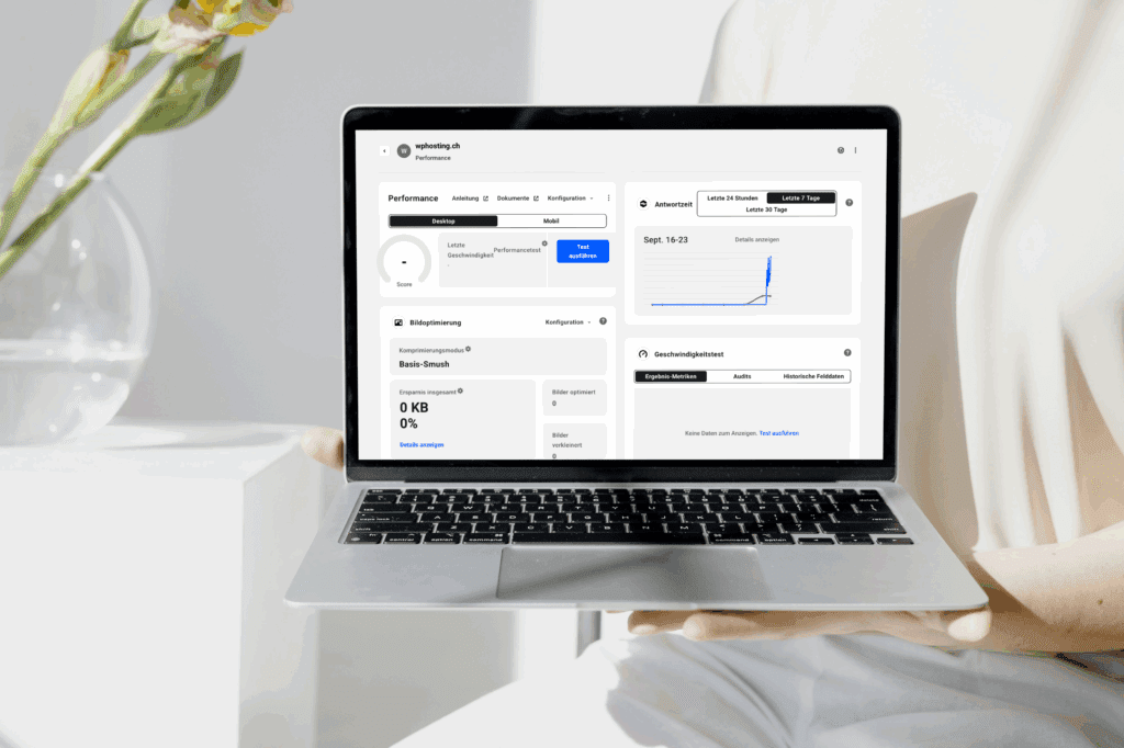 WordPress Hosting Dashboard mit vielen Funktionen